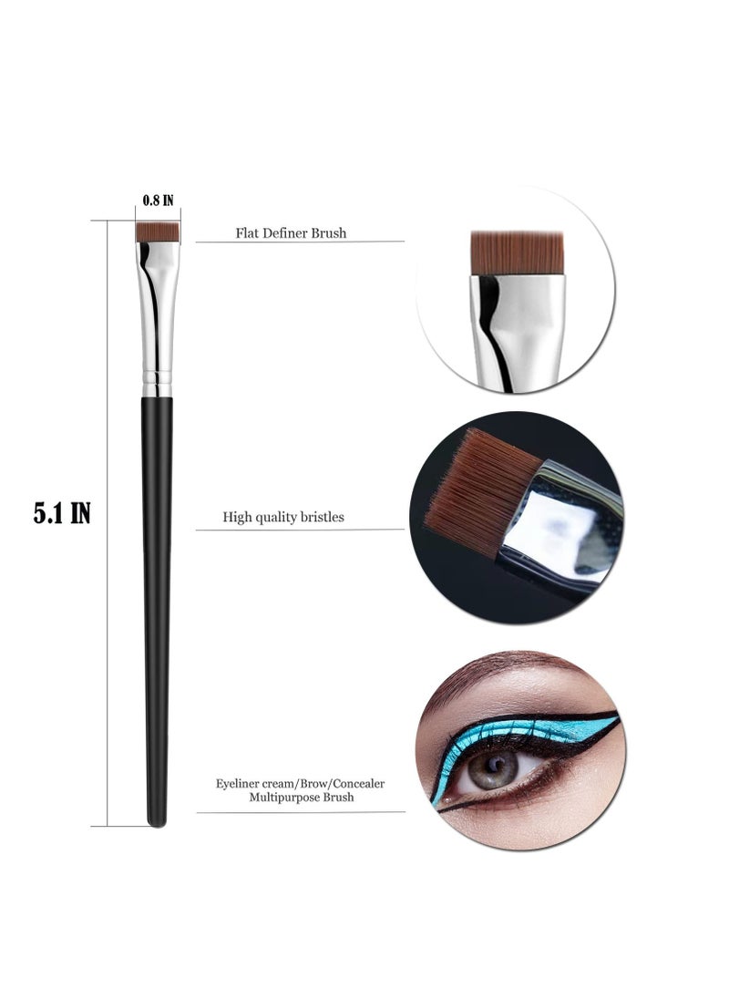 Fine Angled Eyeliner Brushes, JASSINS Precision Gel Eye Liner Brush,Synthetic Bristles Eye Makeup Tool,Ultra Thin Slanted Flat Angle for Beauty Cosmetic Tool