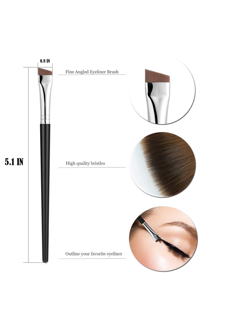 Fine Angled Eyeliner Brushes, JASSINS Precision Gel Eye Liner Brush,Synthetic Bristles Eye Makeup Tool,Ultra Thin Slanted Flat Angle for Beauty Cosmetic Tool