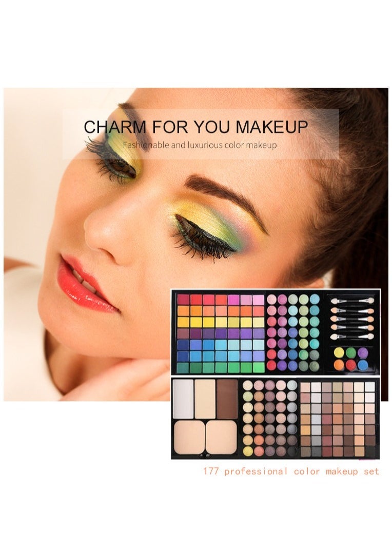 177 Color Eye Shadow Lip Color Powder Blusher Combination Makeup Plate Facelift Makeup Set Eye Shadow Plate