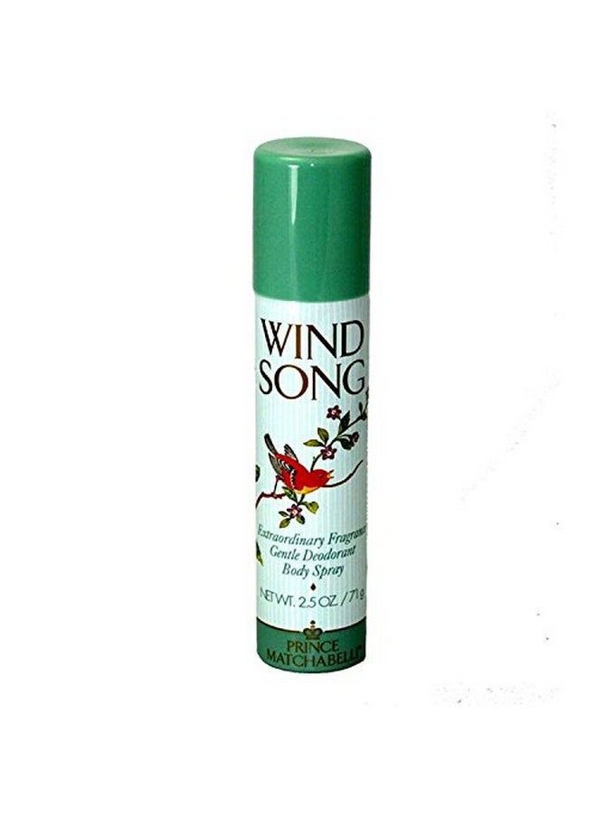 Wind Song Deodorant Body Spray For Women, 2.5 Ounce