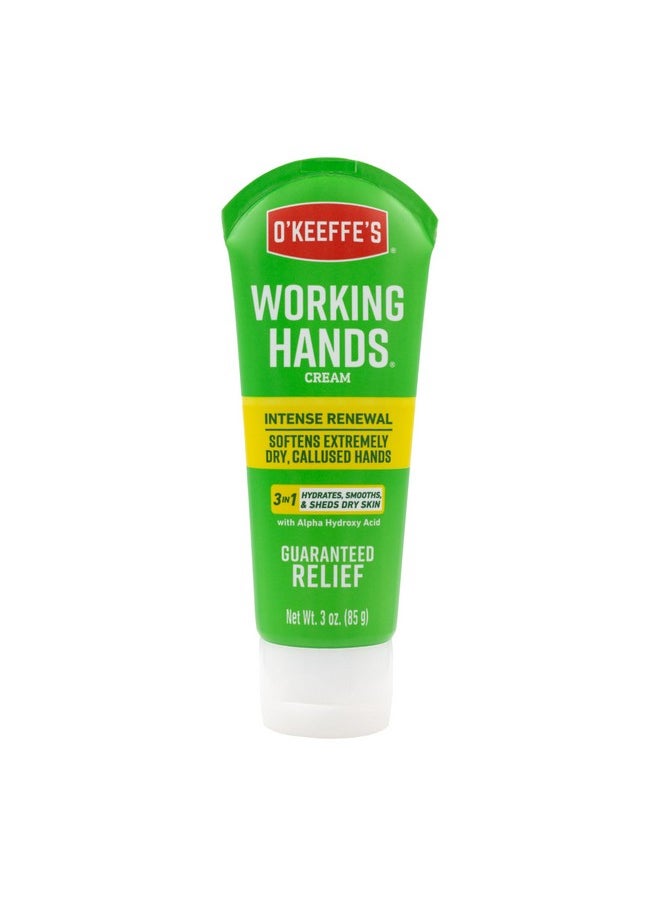 Working Hands Intense Renewal Hand Cream, 3Oz Tube (Pack Of 1) - Softens And Smooths Extremely Dry, Callused Hands