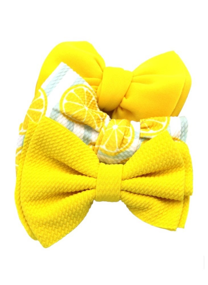 Bambimici - Dalia Assorted Ribbon Bow Headband for Babies - Yellow