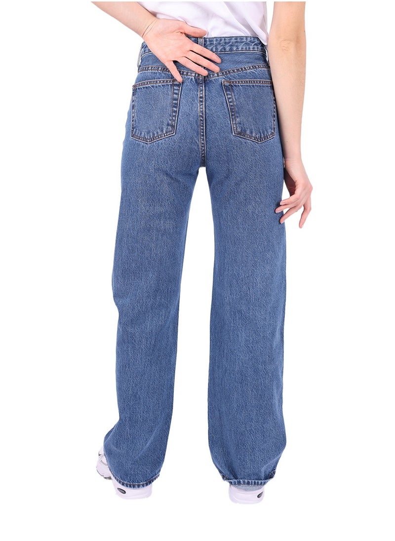 Wideleg Jeans (Made in Italy) - Blue