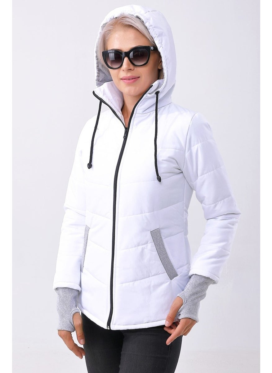 Short Casual Winter Hooded Puffer Women's Coat