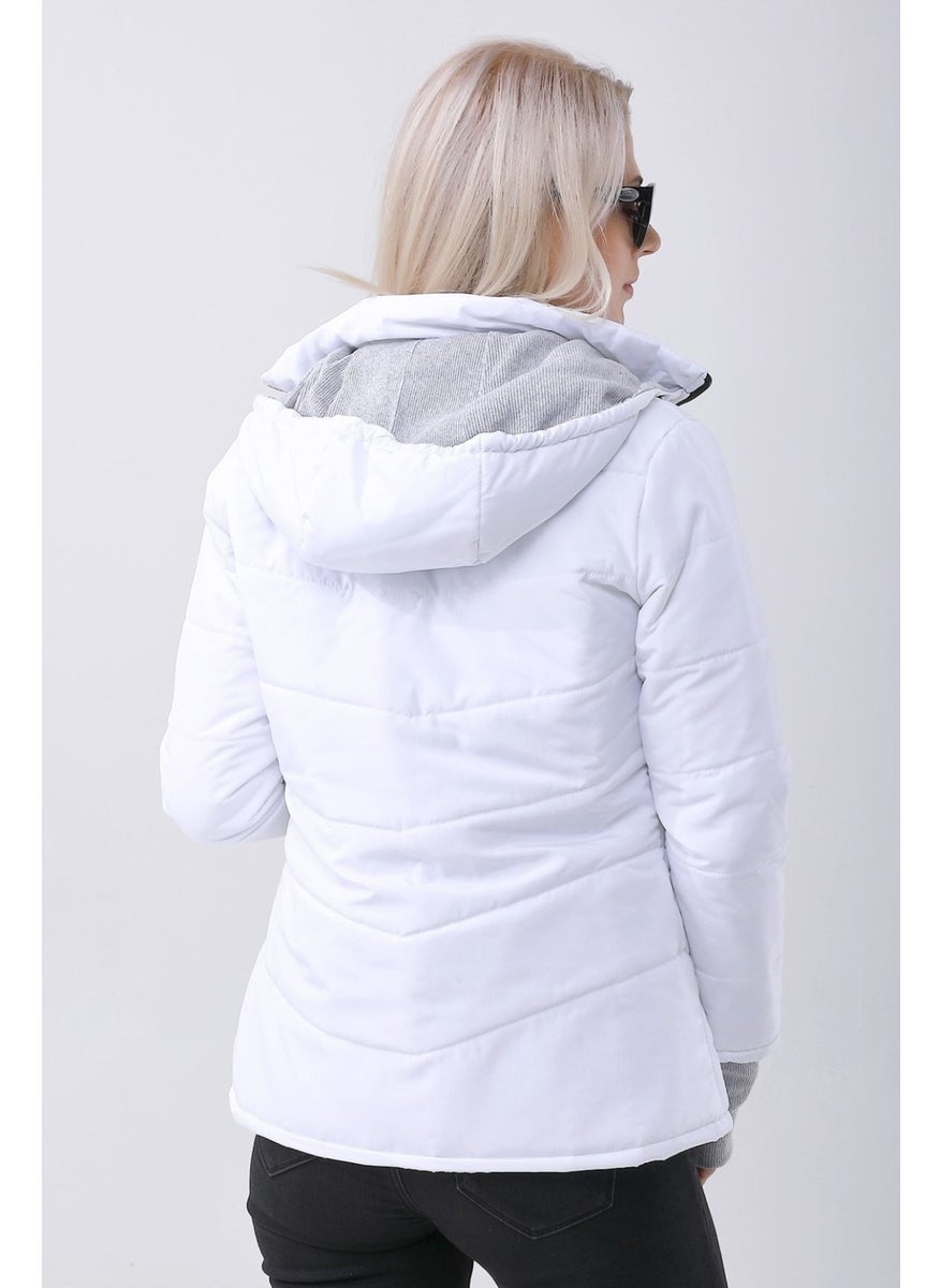 Short Casual Winter Hooded Puffer Women's Coat