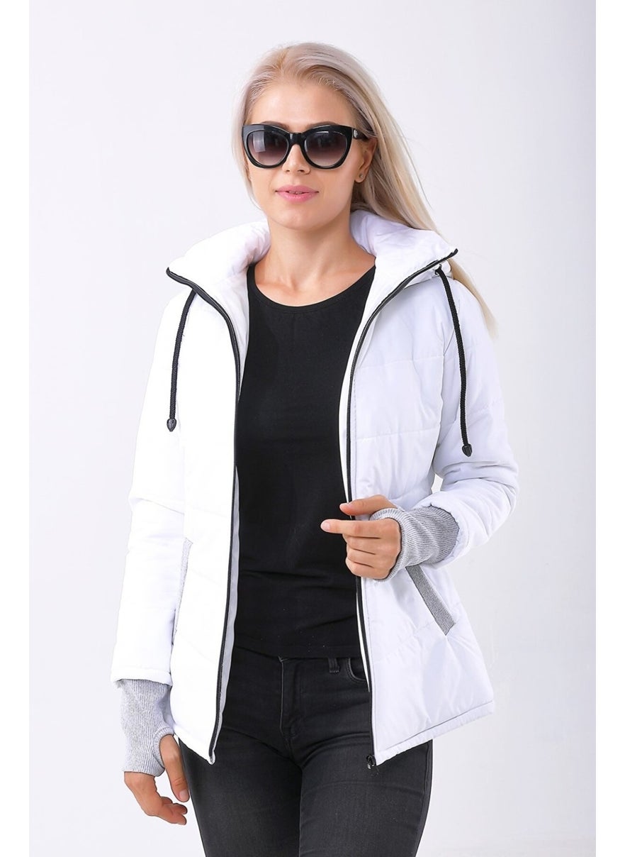 Short Casual Winter Hooded Puffer Women's Coat