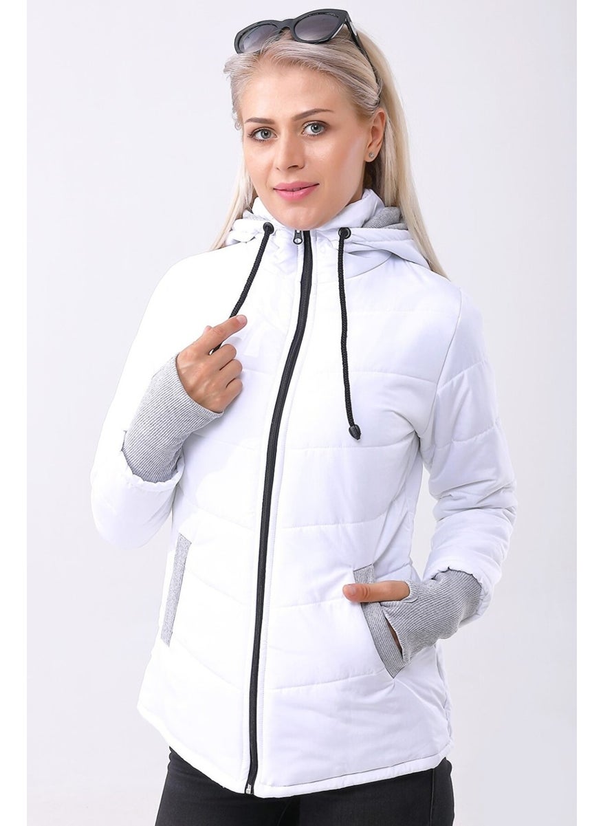 Short Casual Winter Hooded Puffer Women's Coat