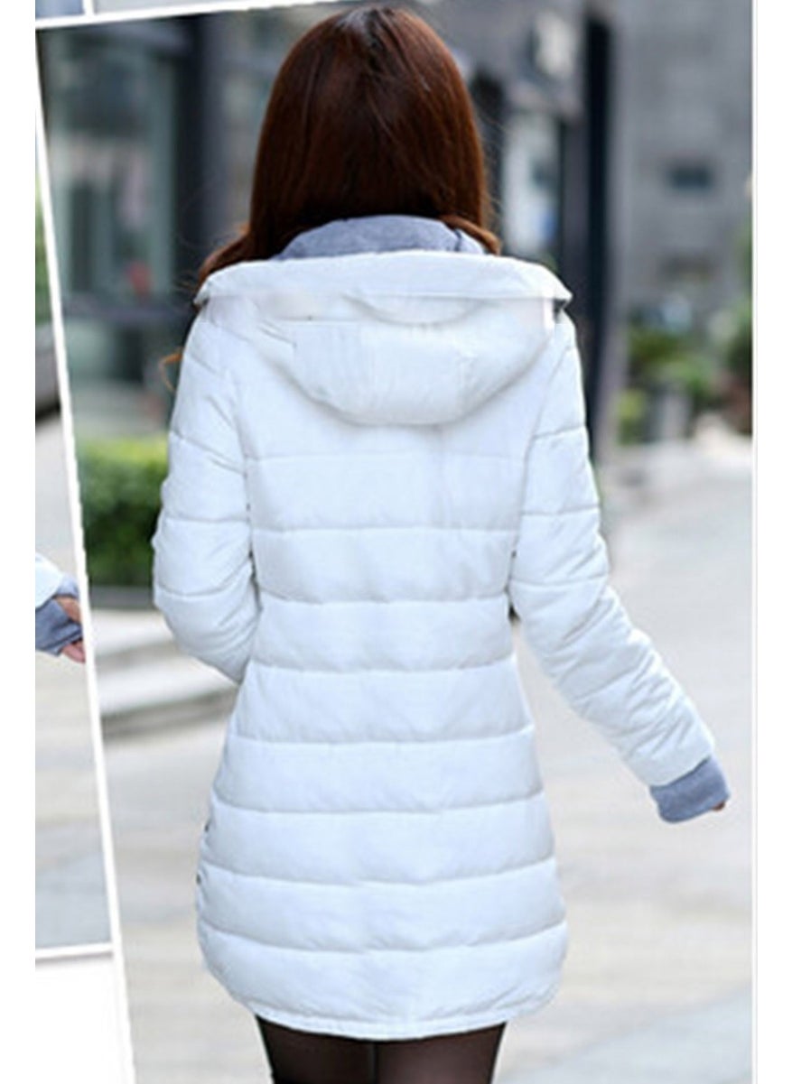 Winter Hooded Women's Long Puffer Coat