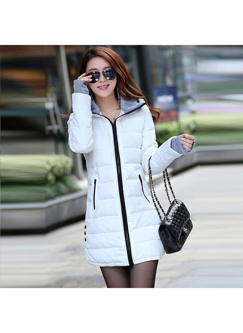 Winter Hooded Women's Long Puffer Coat