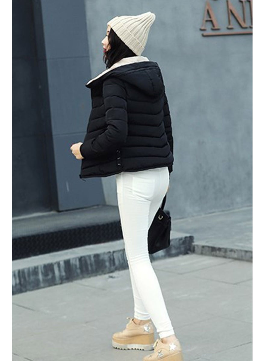 Winter Puffer Hooded Women's Coat