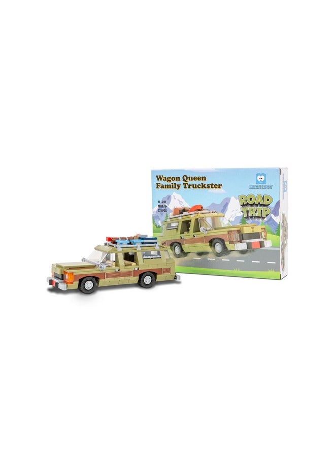 Family Vacation Wagon Queen Truckster Road Trip Toy Building Set, Custom Designed Set, 312 Pieces, Compatible With Major Block Brands, Building Bricks Sets For Adults Or Kids 6 Years+