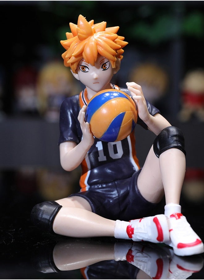 Anime Haikyuu Hinata Shoyo Action Figure, Hinata Shoyo Model Toy, Anime Figure Toy, PVC Character Figure Toys, for Desktop Decorations/Collectibles, Gifts for Fans, 12.5*10.5*9.5cm