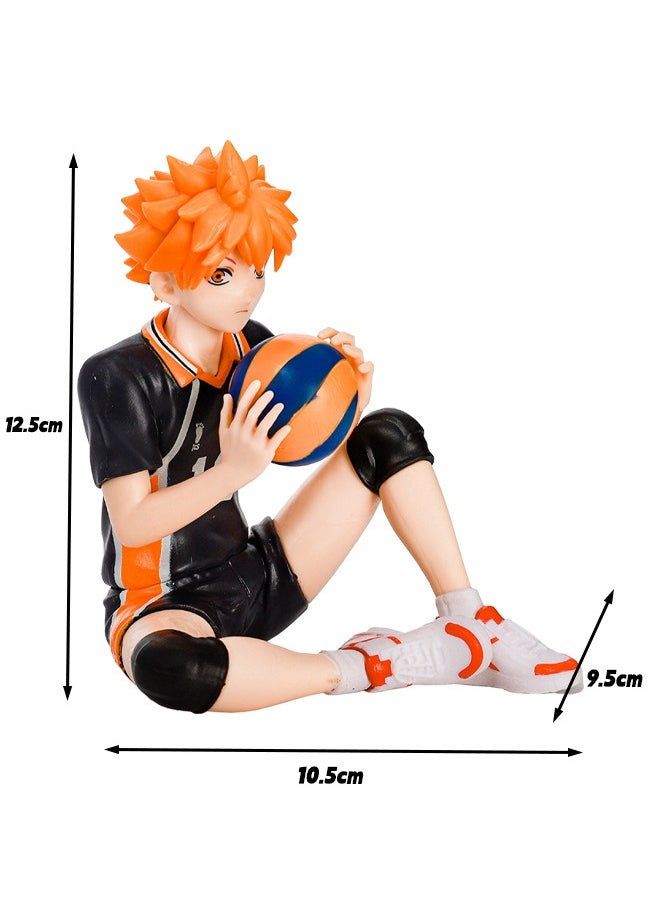 Anime Haikyuu Hinata Shoyo Action Figure, Hinata Shoyo Model Toy, Anime Figure Toy, PVC Character Figure Toys, for Desktop Decorations/Collectibles, Gifts for Fans, 12.5*10.5*9.5cm