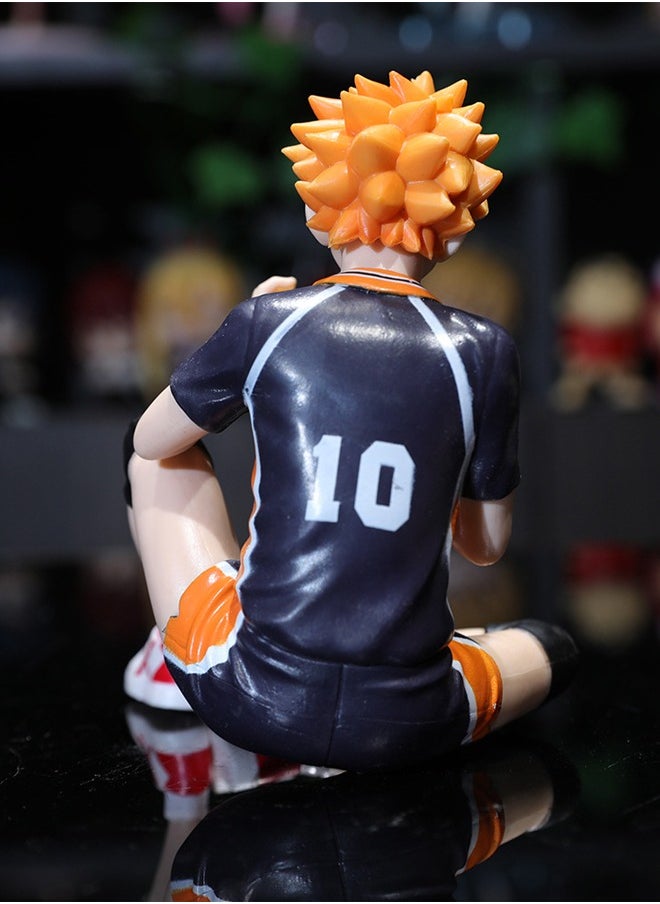 Anime Haikyuu Hinata Shoyo Action Figure, Hinata Shoyo Model Toy, Anime Figure Toy, PVC Character Figure Toys, for Desktop Decorations/Collectibles, Gifts for Fans, 12.5*10.5*9.5cm