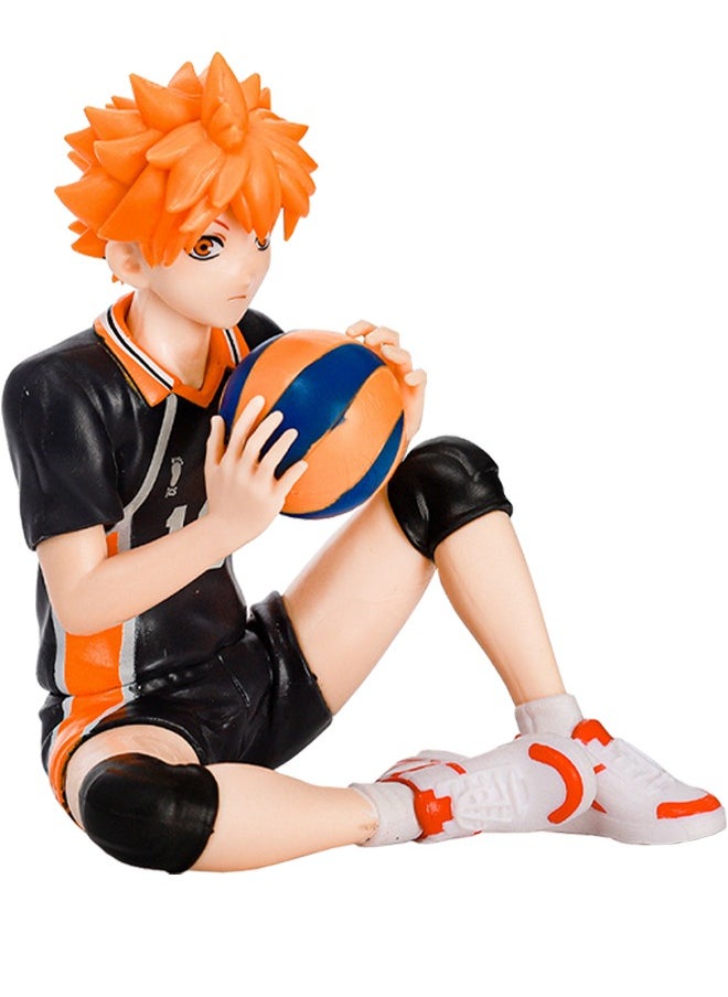 Anime Haikyuu Hinata Shoyo Action Figure, Hinata Shoyo Model Toy, Anime Figure Toy, PVC Character Figure Toys, for Desktop Decorations/Collectibles, Gifts for Fans, 12.5*10.5*9.5cm