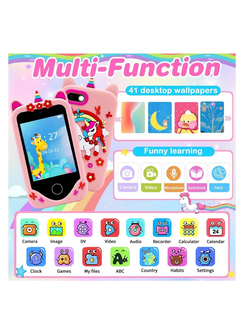 S5P Kids Smart Phone Toys, Touchscreen HD Dual Camera Cell Phone for Kids, Birthday Gifts