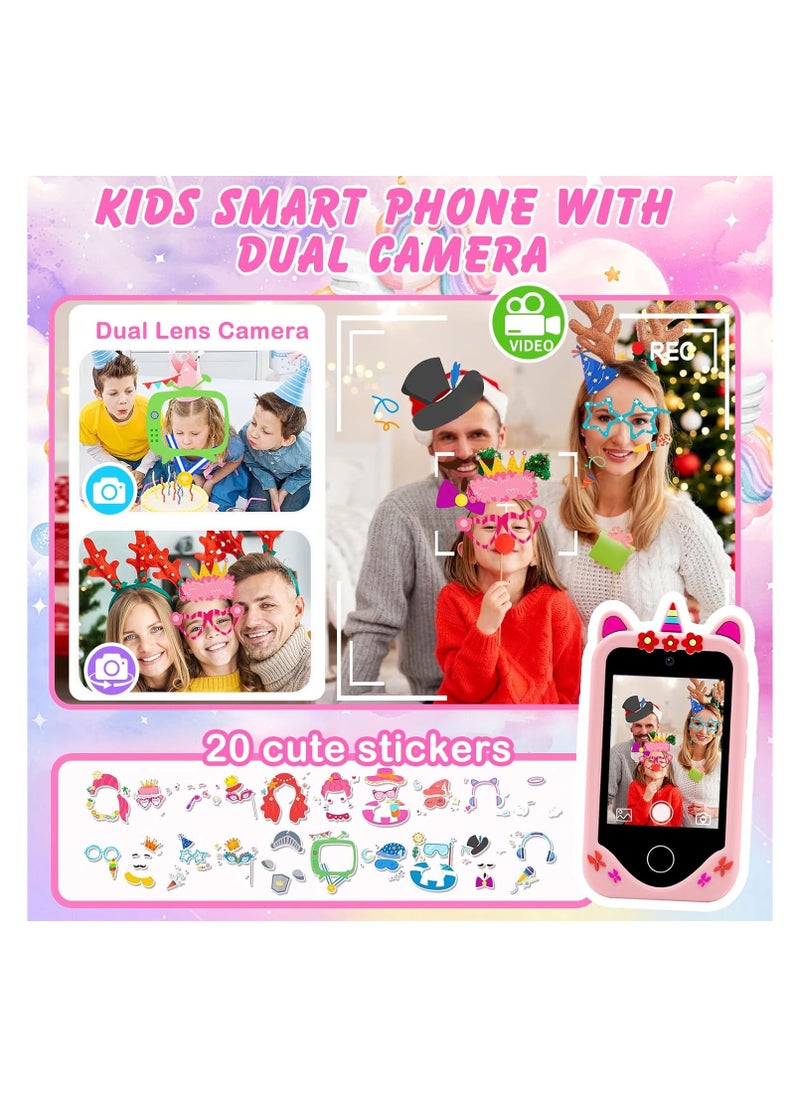 S5P Kids Smart Phone Toys, Touchscreen HD Dual Camera Cell Phone for Kids, Birthday Gifts