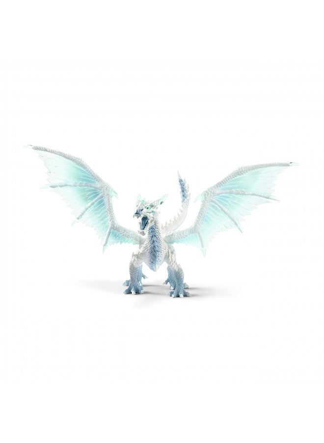 Schleich Eldrador Creatures Ice Dragon Toy Action Figure for Kids Ages 7-12,Blue, White