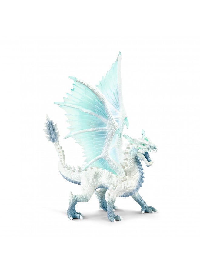 Schleich Eldrador Creatures Ice Dragon Toy Action Figure for Kids Ages 7-12,Blue, White