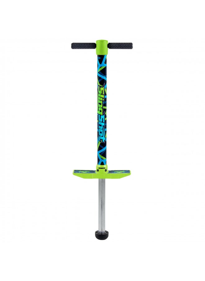 Vurtego Slingshot Pogo Stick Patented Air-Powered Adjustable Spring for Controlled Jumps Over 5ft, Pogo Stick for Kids Age 5 and up, and Adults, Outdoor Toys, 40 to 180lbs, Durable, Lightweight