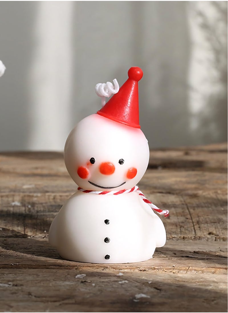 Snowman Candles – Whimsical Holiday Decorative Candles for Festive Table Decor, Seasonal Centerpieces, and Christmas Ambiance, 5x9cm