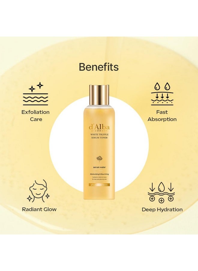 White Truffle Moisturizing Serum Toner, Glass Skin With Double Vitamin Skincare, Face Moisturizer, Korean Skin Care (6.08Fl. Oz)
