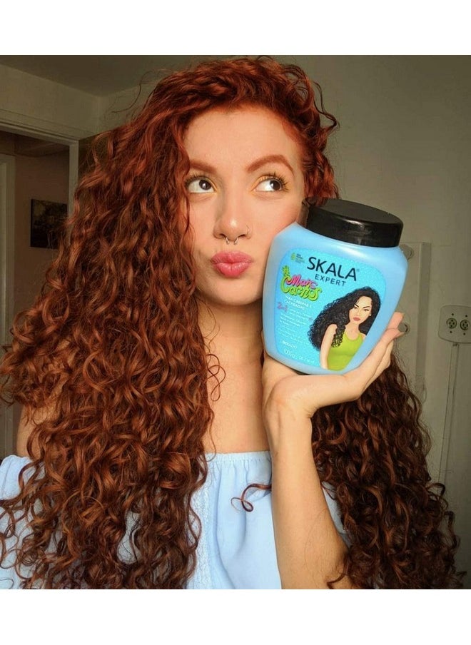Hair Type 3Abc Mais Cachos - More Curls Eliminate Anti Frizz, For Curly Hair 2 In 1 Conditioning Treatment Cream And Cream To Comb - 35.2Oz