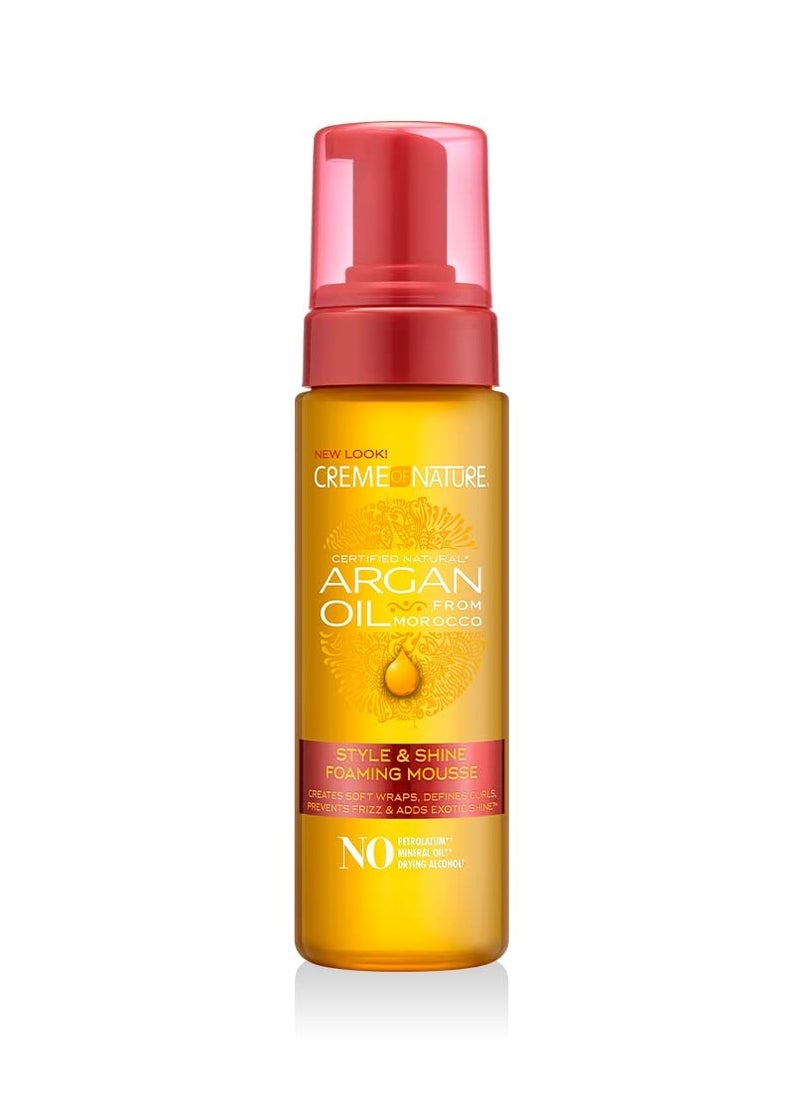 Creme Of Nature Argan Oil Style & Shine Foaming Mousse 207ML