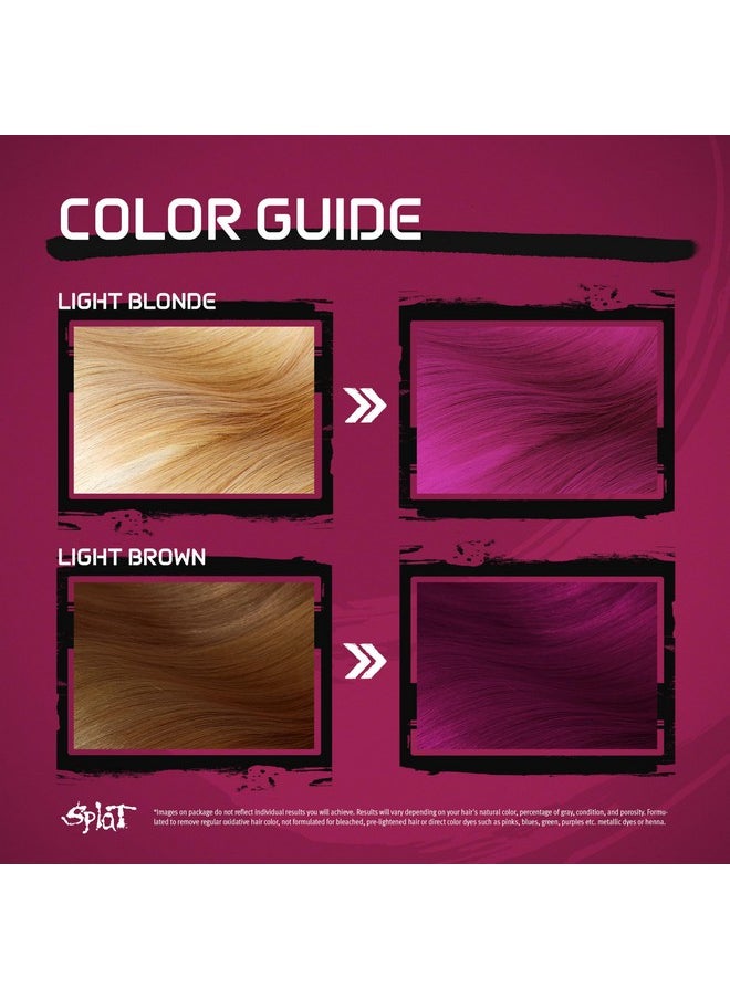 Midnight Magenta Semi Permanent Hair Dye Kit, 1 Application, Includes Deep Reconstructor Conditioner, Lasts 30 Washes, No Bleach Required, Vegan & Cruelty Free Hair Color