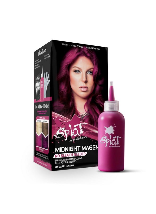 Midnight Magenta Semi Permanent Hair Dye Kit, 1 Application, Includes Deep Reconstructor Conditioner, Lasts 30 Washes, No Bleach Required, Vegan & Cruelty Free Hair Color