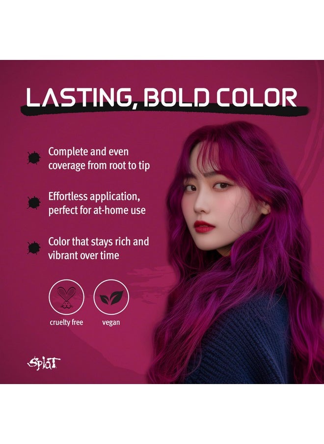 Midnight Magenta Semi Permanent Hair Dye Kit, 1 Application, Includes Deep Reconstructor Conditioner, Lasts 30 Washes, No Bleach Required, Vegan & Cruelty Free Hair Color