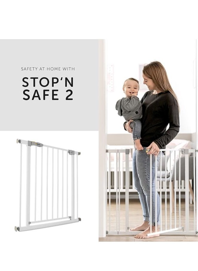 Auto Close Safety Baby Gate, Extra Wide Child Fence Gate 75-84cm + 30cm Extension Kit Maximum Suitable For 114cm, Baby Fence Barrier Dog Gate Baby Gates for Stairs and Doorways, Easy Install (Gate + 30cm Extension Kit)