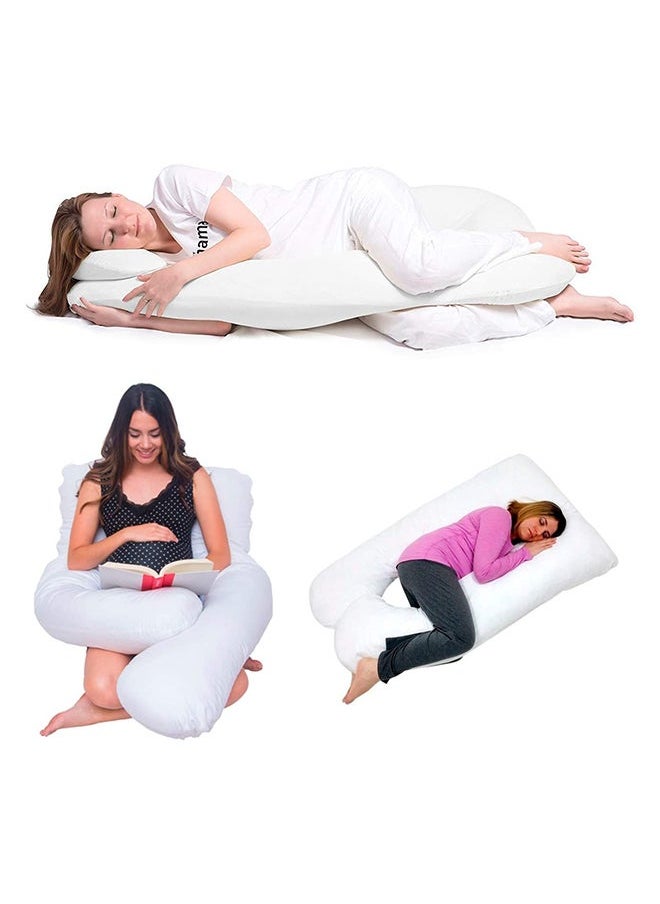 U Shape Multi-Functional Comfortable Maternity Pillow Polyester - Grey 70x25x120cm