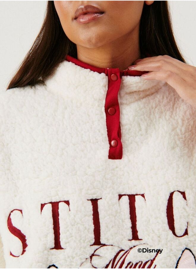 Stitch fleece sweatshirt
