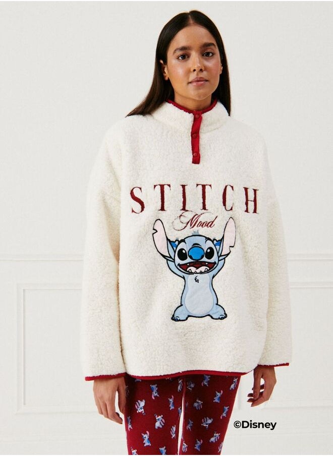 Stitch fleece sweatshirt