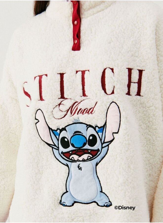 Stitch fleece sweatshirt