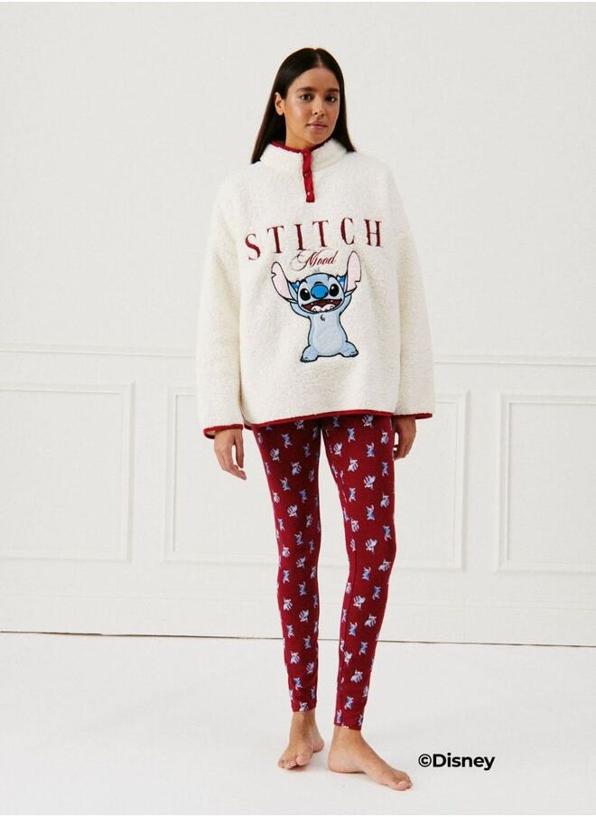 Stitch fleece sweatshirt