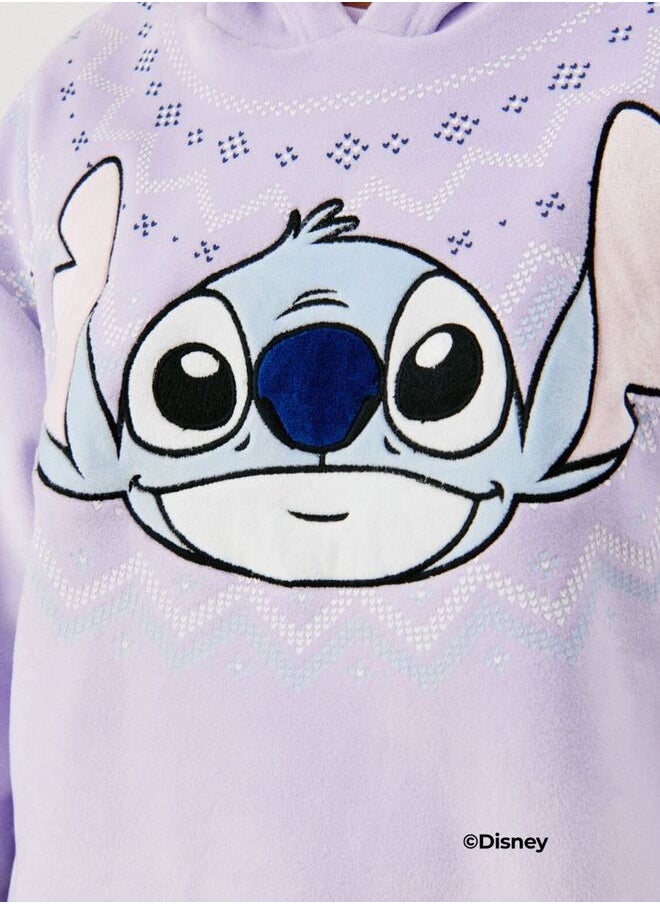 Stitch velour sweatshirt