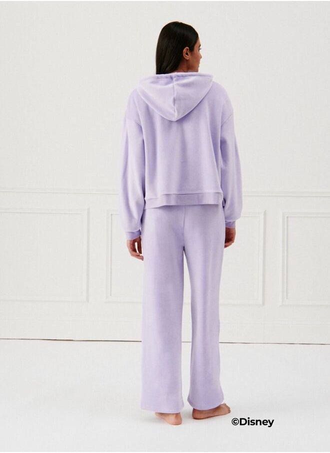 Stitch velour sweatshirt