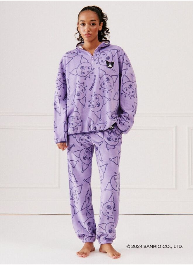 Kuromi fleece sweatshirt