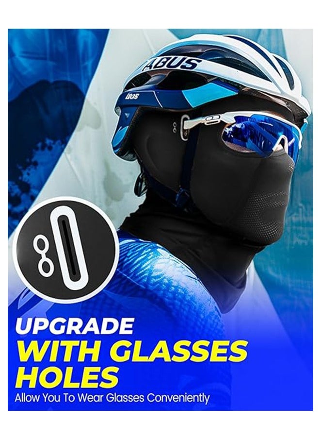 2Pcs Balaclava Face Mask with Glasses Holes for Men Women, Summer Cooling Shiesty Mask, Sun UV Protection for Motorcycle Ski Work