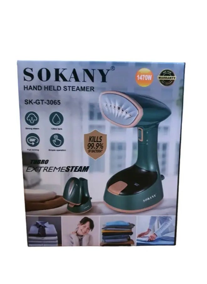 Sokany Sk-Gt-3065 Hand Held Extreme Steamer 120ML Water Tank Wrinkle Free Handheld Garment EXTREME Steamer 1470W High Power 2 Modes Multifunction Electric Steam