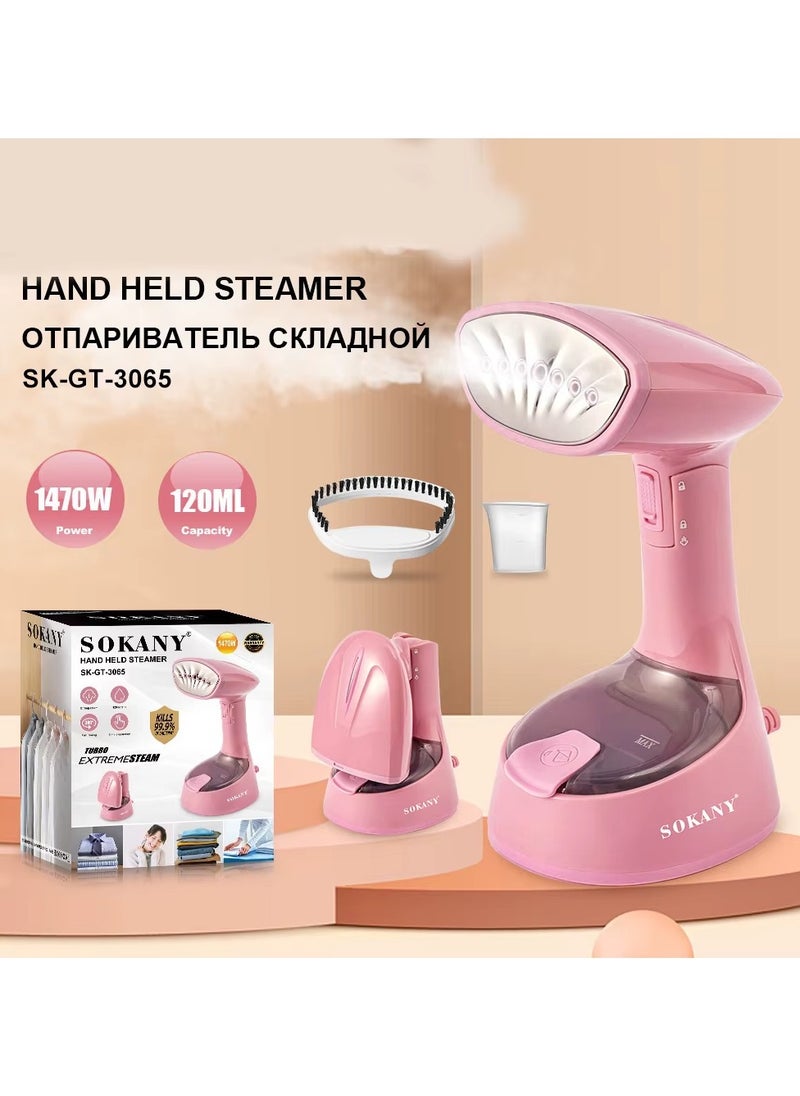 Sokany Sk-Gt-3065 Hand Held Extreme Steamer 120ML Water Tank Wrinkle Free Handheld Garment EXTREME Steamer 1470W High Power 2 Modes Multifunction Electric Steam