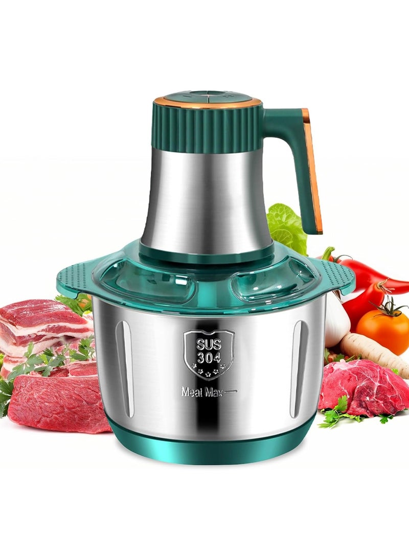 5L Food Processor Stainless Steel 800W Detachable Multifunctional Labor-saving Electric Food Chopper for Meat Vegetables