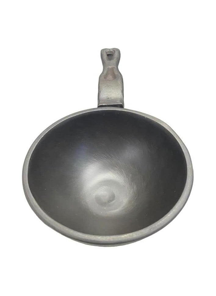 Cast Iron Pre-Seasoned Tadka Pan with Cast Iron Handle | Gas Compatible | Cookware, Frying Dal | Non Toxic | Small and Handy | Naturally Non-Stick | Black (D:13cms, 500ml)