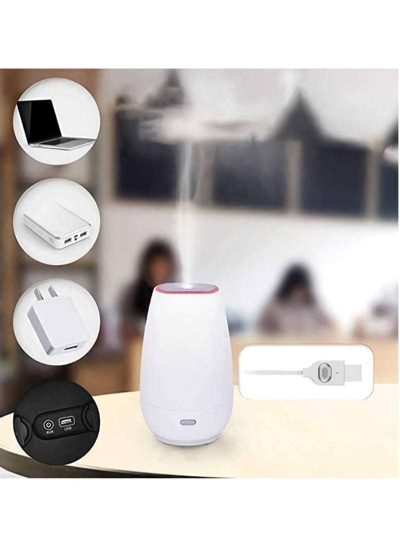 Aromatherapy Essential Oil Diffuser, USB Personal Desktop Humidifier, Auto Shut Off Home Fragrance Diffuser, Cool Mist Ultrasonic Humidifier For Home Office, (1pc, White)