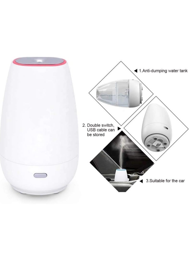 Aromatherapy Essential Oil Diffuser, USB Personal Desktop Humidifier, Auto Shut Off Home Fragrance Diffuser, Cool Mist Ultrasonic Humidifier For Home Office, (1pc, White)