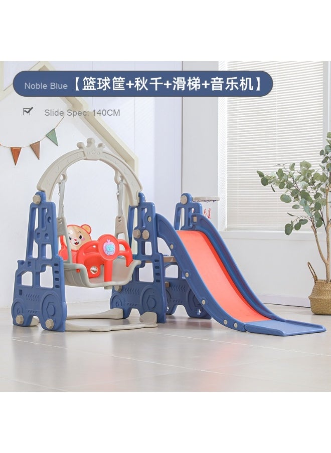 3 in1 Kids Play Climber Slide Playset Folding Slide for Toddlers with Basketball Hoops and Ball Slide Indoor and Outdoor for Kids Age 1-3 Years