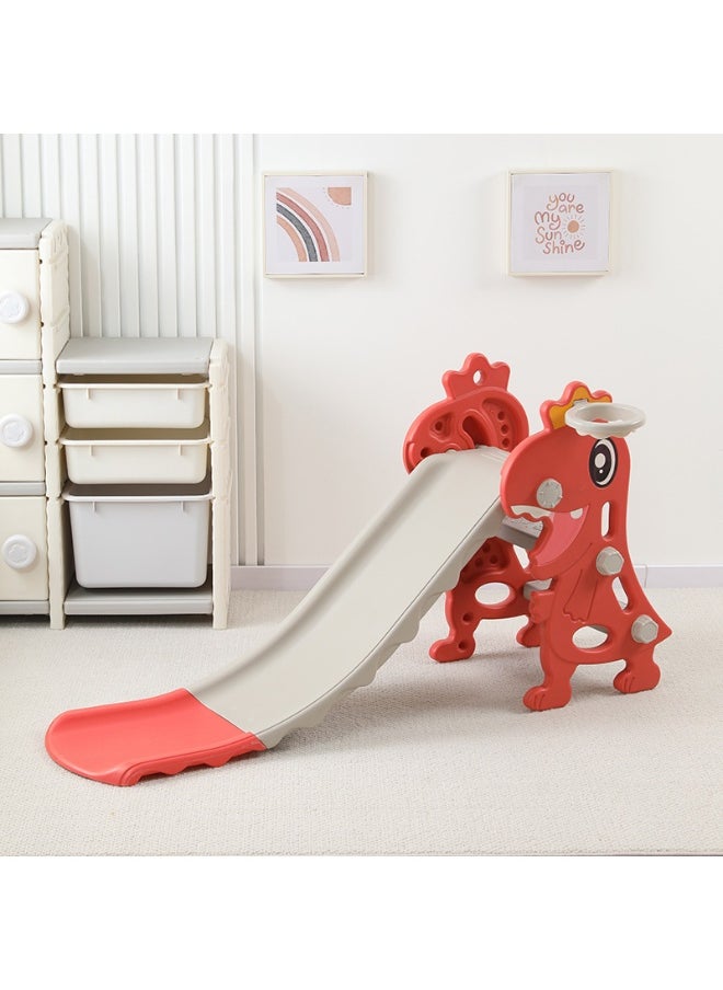 2 In 1 Children's Slide With Basketball Hoop