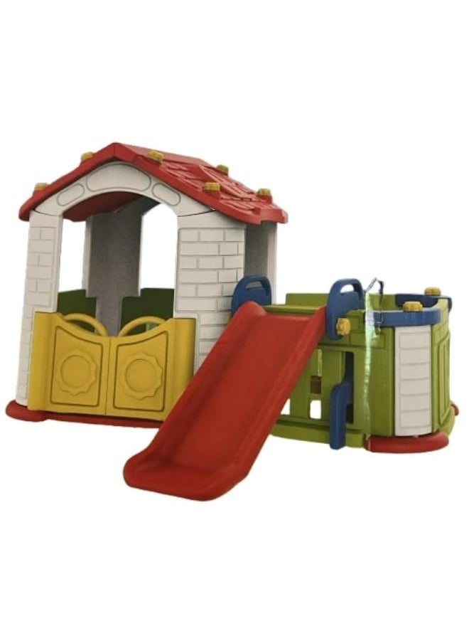 Big Play House With Slide - Red